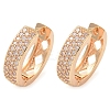 Rack Plating Brass Clear Cubic Zirconia Hoop Earrings EJEW-M090-01G-04-4
