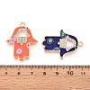Alloy Rhinestone & Enamel Pendants PALLOY-T092-11-3