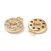 Brass Micro Pave Cubic Zirconia Charms KK-Q779-01G-2
