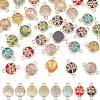 28pcs 7 colors Glass Connector Charms GLAA-PH0002-56P-1