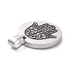 304 Stainless Steel Pendants STAS-Z027-05P-2