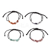 Natural Gemstone Chip Beads Link Bracelets BJEW-JB13310-2