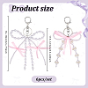 6Pcs Acrylic & Alloy & Plastic Keychain KEYC-PH01538-2