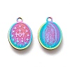 Ion Plating(IP) 304 Stainless Steel Lady of Guadalupe Charms STAS-M228-Q01-M-3