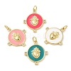 Brass Micro Pave Cubic Zirconia Pendants KK-M246-16G-1