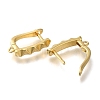 Rack Plating Brass Hoop Earring Findings EJEW-H143-03G-2