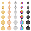 SUPERFINDINGS 30Pcs 15 Styles 304 Stainless Steel Charms STAS-FH0002-17-1