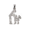 Non-Tarnish Mother's Day 304 Stainless Steel Pendants STAS-U002-08P-1