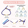 8Pcs 8 Colors Braided Nylon Cord Bracelet Making MAK-TA0001-28-3