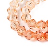 Gradient Color Baking Paint Glass Bead Strands LS-DGLA-A039-T4mm-A04-3