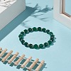 Dyed Natural Agate Beaded Stretch Bracelet BJEW-JB09179-01-2