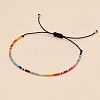 Bohemian Minimalist Glass Seed Bead Braided Bead Bracelets for Women LS-PE3072-3