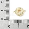 Brass Textured Connector Charms KK-M326-12G-3