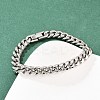 304 Stainless Steel Cuban Link Chain Bracelets BJEW-G766-01P-02-3