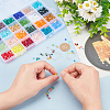 24 Strands 24 Colors Imitate Austrian Crystal Bicone Frosted Glass Beads Strands GLAA-AR0001-58-3