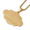 201 Stainless Steel Arabic Elements Cloud Pendant Box Chain Necklaces NJEW-D089-03G-1