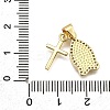 Rack Plating Brass Micro Pave Cubic Zirconia Pendants KK-D343-13G-3