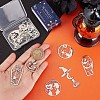 20Pcs 10 Style 201 Stainless Steel Laser Cut Pendants STAS-SC0005-08-3