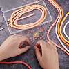 9 Strands 9 Colors Flat Round Handmade Polymer Clay Beads CLAY-WR0001-01-5