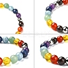 Chakra Gemstone Beaded Stretch Bracelets BJEW-JB02301-4