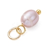 Natural Cultured Freshwater Pearl Rice Charms PALLOY-JF04841-5