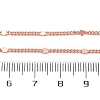 Brass Curb Chains Necklaces for Women NJEW-D302-09RG-3