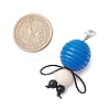 Bee Wood & ABS Plastic Imitation Pearl Beads Pendant Decorations HJEW-JM03219-3