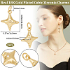 6Pcs Rack Plating Brass Pendants KK-BBC0012-56-2