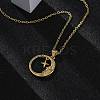 Brass Micro Pave Clear Cubic Zirconia Pendant Necklaces NJEW-S438-05B-G-2