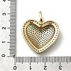 Brass Micro Pave Cubic Zirconia Pendants KK-C090-43G-4