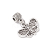 8Pcs 8 Styles Alloy Butterfly European Dangle Charms PALLOY-JF03874-4