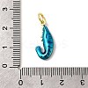 Brass Enamel Sea Animals Pendants KK-I378-14G-A-4