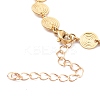 Brass Flat Round Link Chain Anklet AJEW-AN00404-3