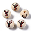 Unfinished Natural Wood European Beads WOOD-S057-033-1