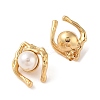 304 Stainless Steel Plastic Bead Stud Earrings EJEW-S227-06G-2