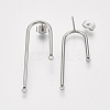Left and Right Non-Tarnish 304 Stainless Steel Stud Earring Findings LS-X-STAS-S079-143A-1