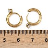 304 Stainless Steel Ring with Heart Hoop Earrings EJEW-K268-37G-5