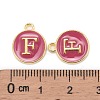 Golden Plated Alloy Enamel Charms X-ENAM-S118-08F-3