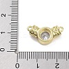Brass Micro Pave Clear Cubic Zirconia Charms KK-M293-48G-3