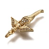 Brass Micro Pave Clear Cubic Zirconia Pendants ZIRC-I051-10-4