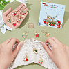 Alloy Enamel Round Ring with Fruit Pendant Locking Stitch Markers HJEW-PH01892-3