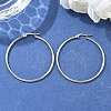 Tarnish Resistant 304 Stainless Steel Big Hoop Earrings EJEW-F105-06P-5