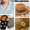 12Pcs 3 Colors Alloy Shield Crown Brooch Pin JEWB-CA0001-17-8