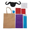 DIY Rectangle with Dragon Pattern Kraft Paper Bag Making Set DIY-F079-11-2