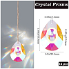 Faceted Teardrop Transparent Glass Pendants GLAA-SP0001-19A-2