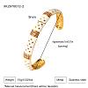 304 Stainless Steel Enamel Cuff Bangles with Rhinestone WG32AF7-01-1