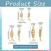 6Pcs 3 Styles Brass Micro Pave Clear Cubic Zirconia Pendants KK-YW0003-97-2