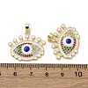 Brass Micro Pave Cubic Zirconia Pendants KK-F903-08G-01-3