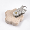 Beech Wood Baby Pacifier Holder Clips WOOD-T015-12-2