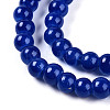 Baking Paint Imitation Jade Glass Round Bead Strands DGLA-Q021-4mm-33-3